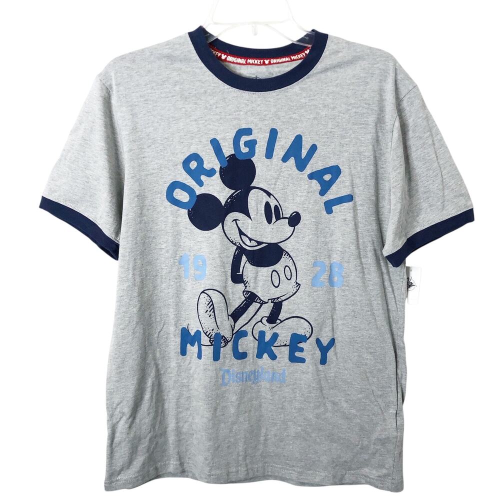 Disneyland NWT Original Mickey Mouse 1928 Men's Ringer T-Shirt Size Small